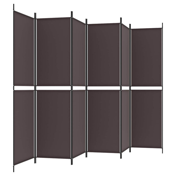 6-panels rumdeler 300x200 cm stof brun
