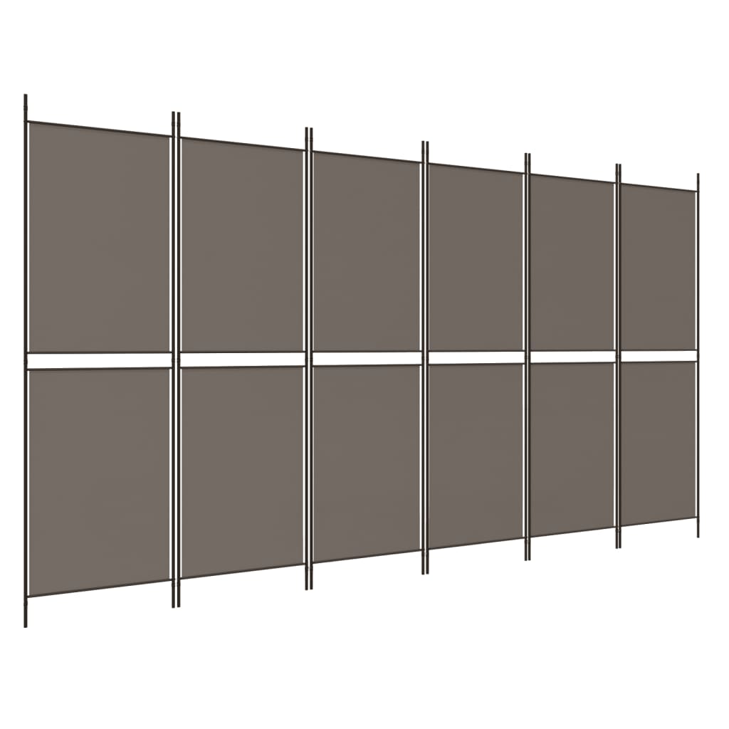 5-panels rumdeler 300x200 cm stof antracitgrå