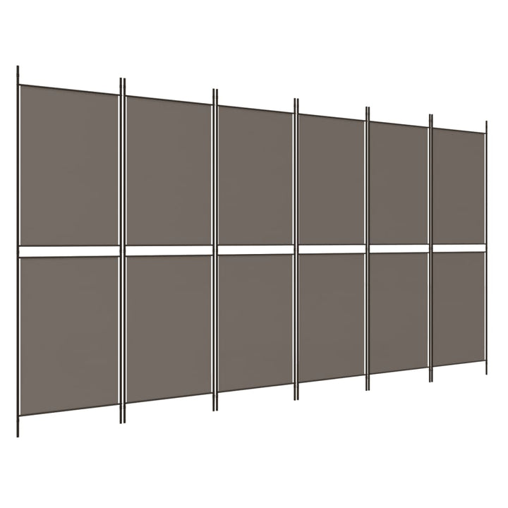 5-panels rumdeler 300x200 cm stof antracitgrå