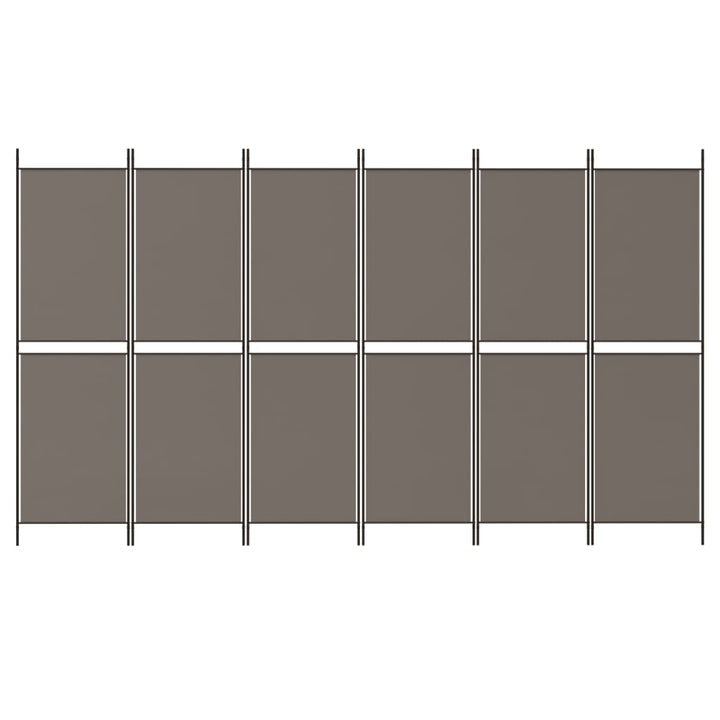 5-panels rumdeler 300x200 cm stof antracitgrå