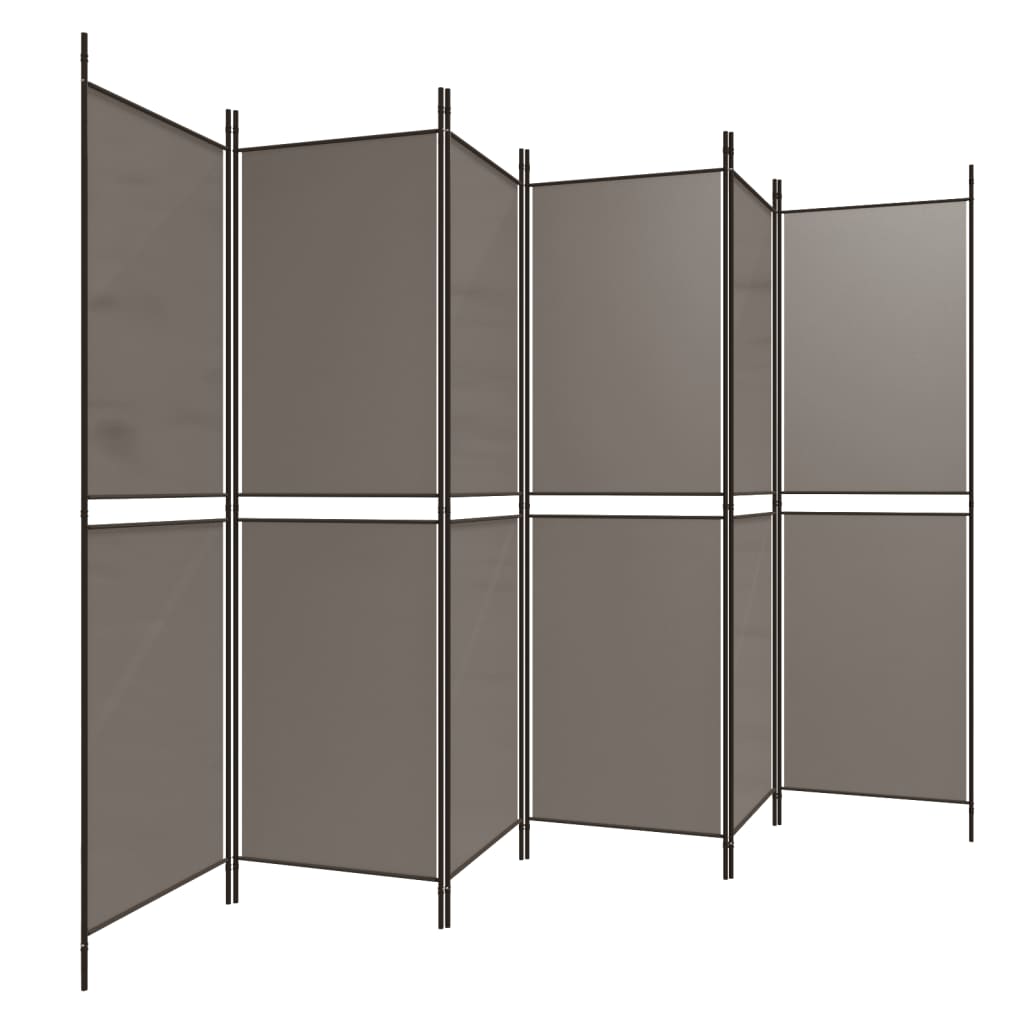 5-panels rumdeler 300x200 cm stof antracitgrå