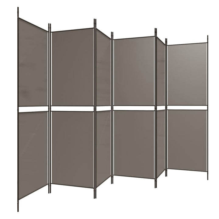 5-panels rumdeler 300x200 cm stof antracitgrå