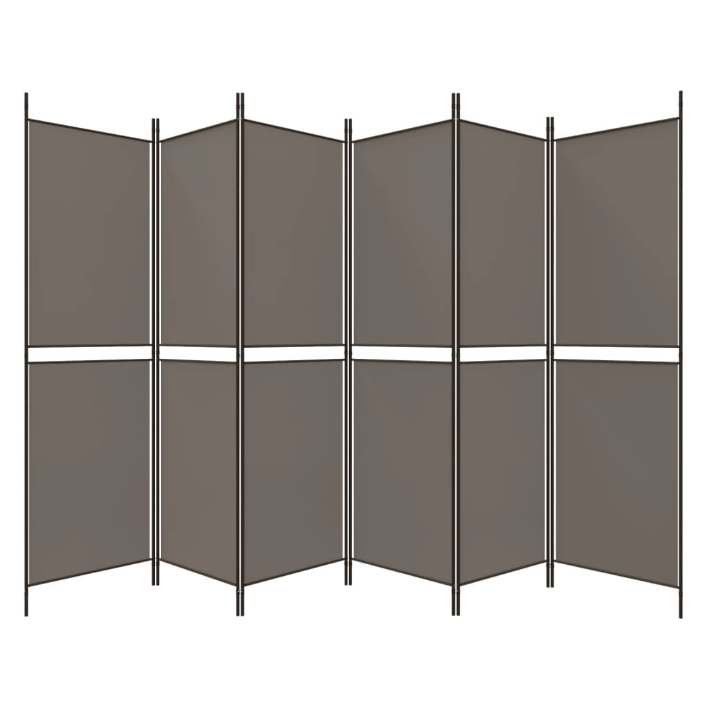 5-panels rumdeler 300x200 cm stof antracitgrå