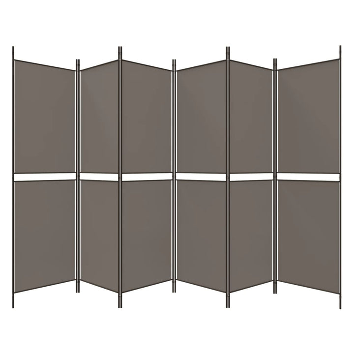 5-panels rumdeler 300x200 cm stof antracitgrå