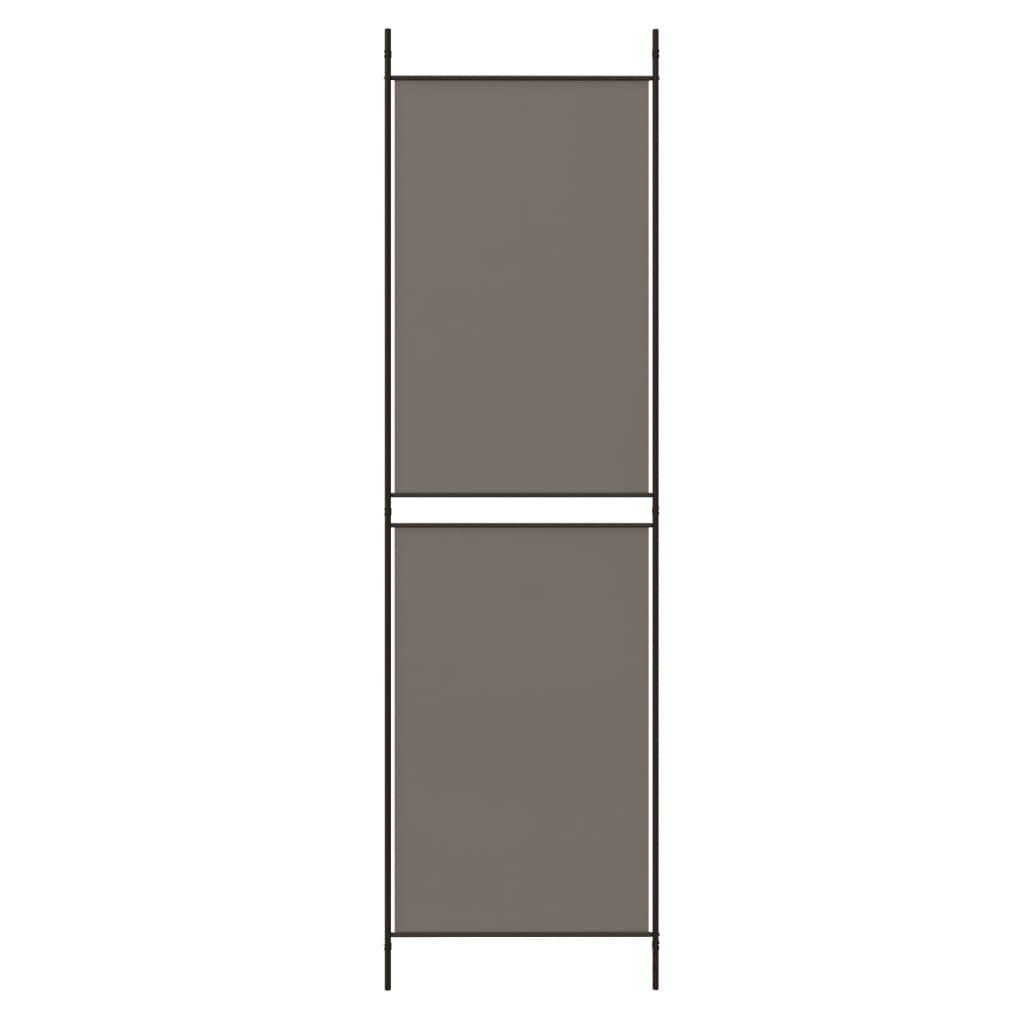 5-panels rumdeler 300x200 cm stof antracitgrå
