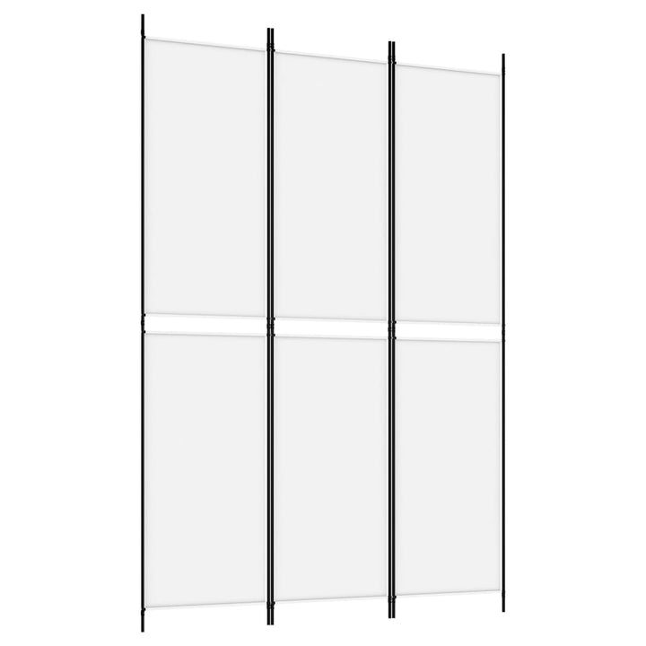 3-panels rumdeler 150x220 cm stof hvid