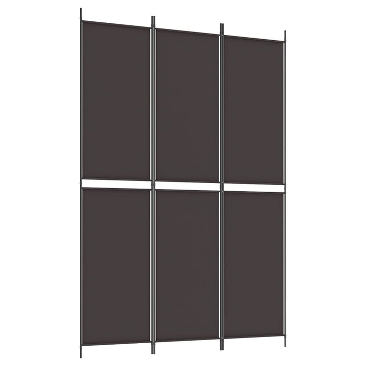 3-panels rumdeler 150x220 cm stof brun