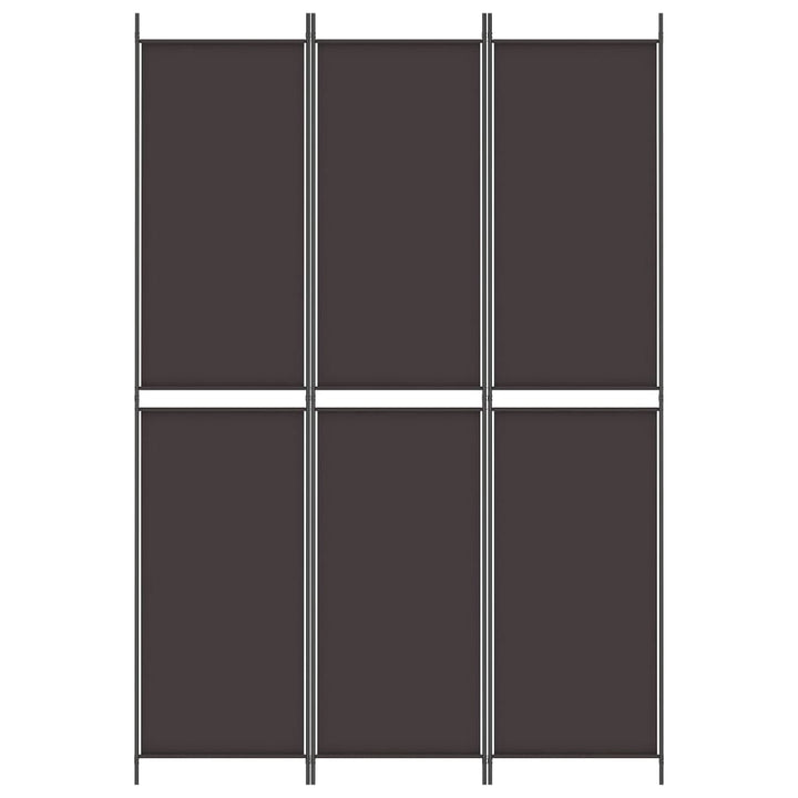 3-panels rumdeler 150x220 cm stof brun
