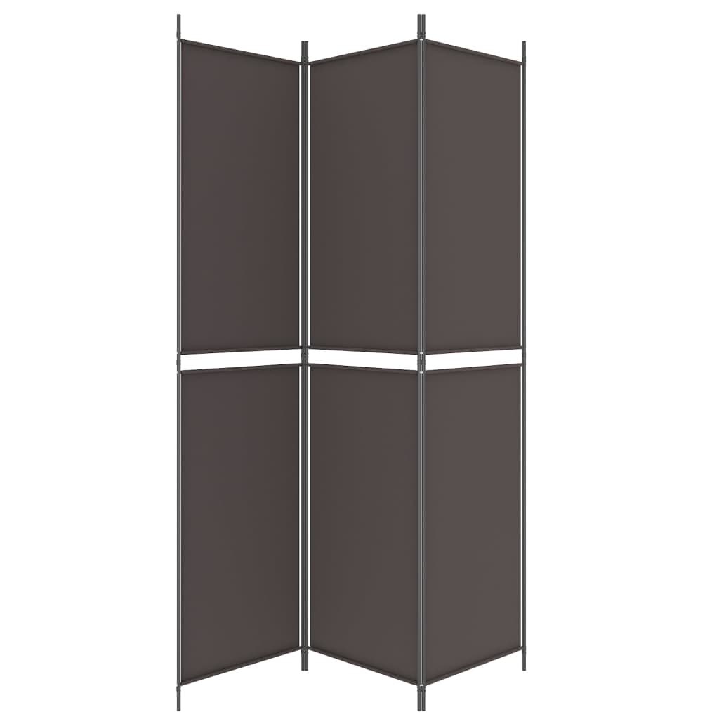 3-panels rumdeler 150x220 cm stof brun