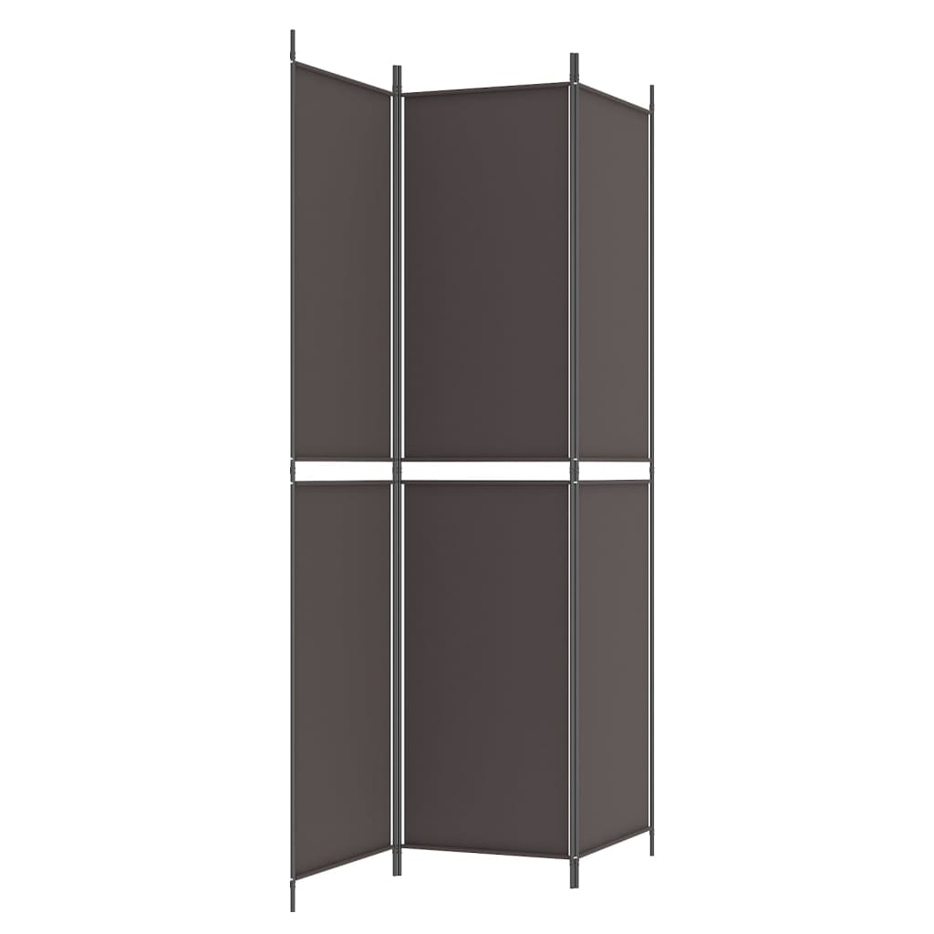 3-panels rumdeler 150x220 cm stof brun