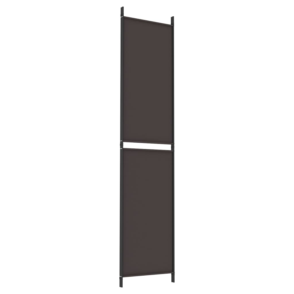 3-panels rumdeler 150x220 cm stof brun
