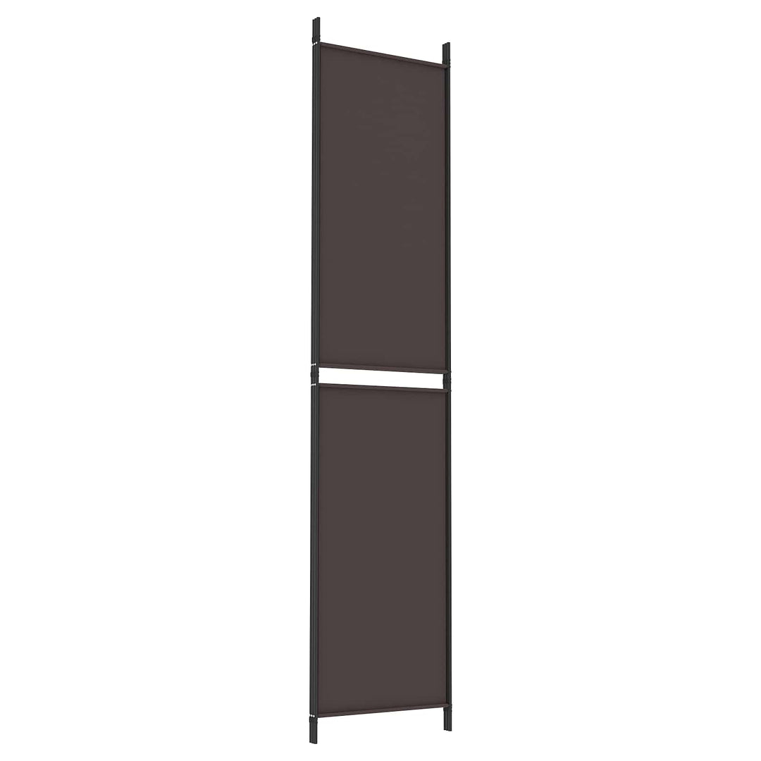 3-panels rumdeler 150x220 cm stof brun
