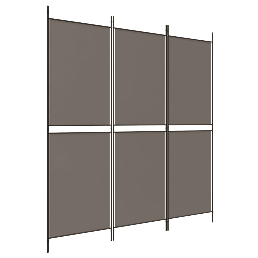 3-panels rumdeler 150x220 cm stof antracitgrå
