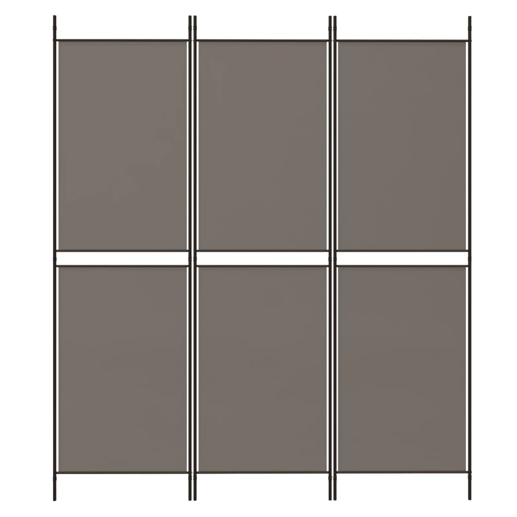 3-panels rumdeler 150x220 cm stof antracitgrå