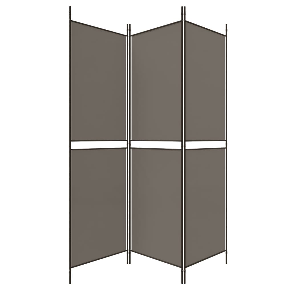 3-panels rumdeler 150x220 cm stof antracitgrå