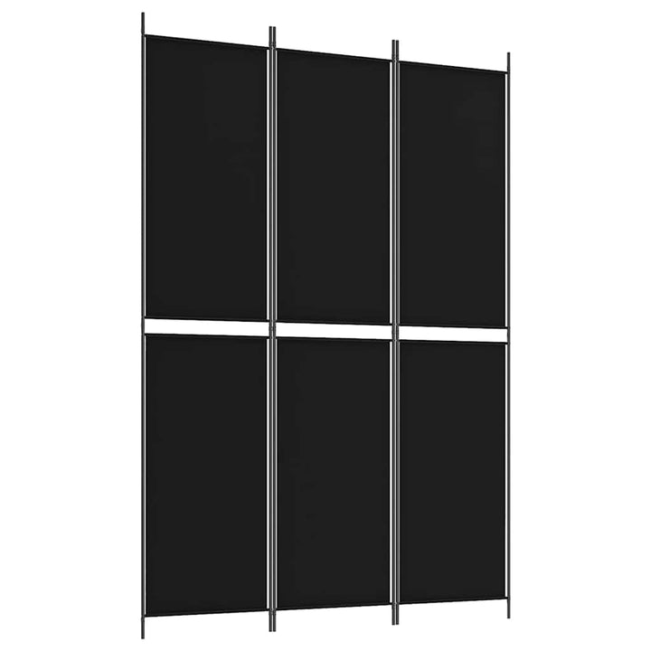 3-panels rumdeler 150x220 cm stof sort