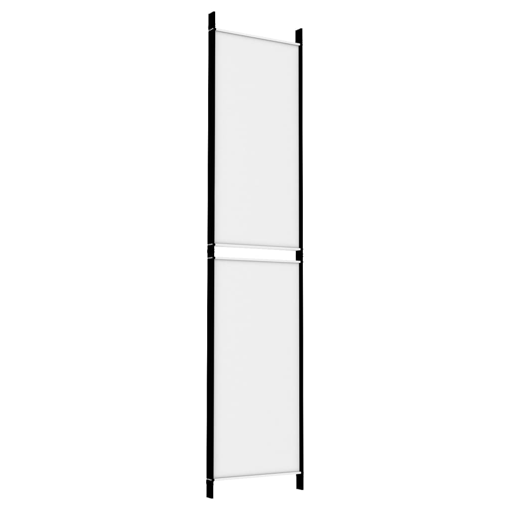 4-panels rumdeler 200x220 cm stof hvid