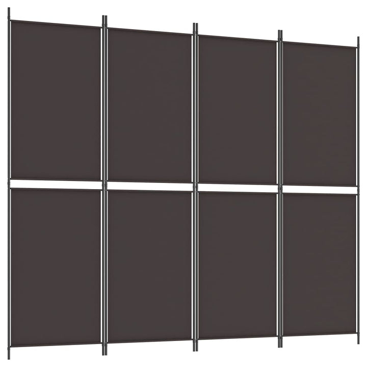 4-panels rumdeler 200x220 cm stof brun