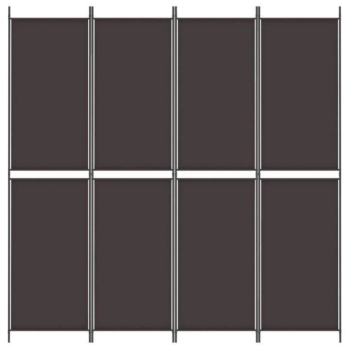 4-panels rumdeler 200x220 cm stof brun
