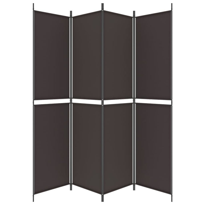 4-panels rumdeler 200x220 cm stof brun