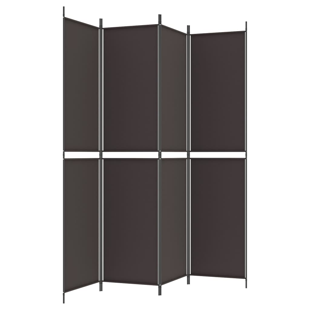 4-panels rumdeler 200x220 cm stof brun