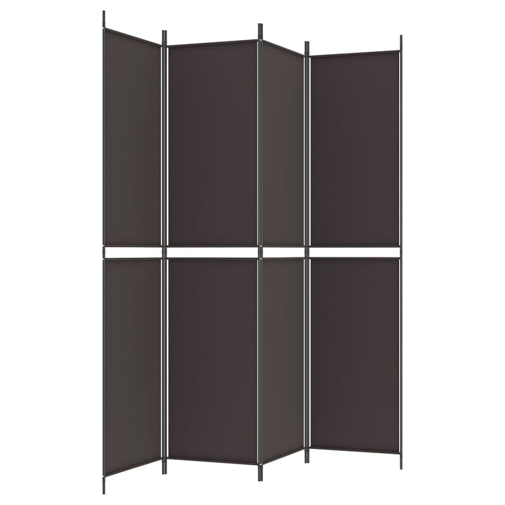 4-panels rumdeler 200x220 cm stof brun