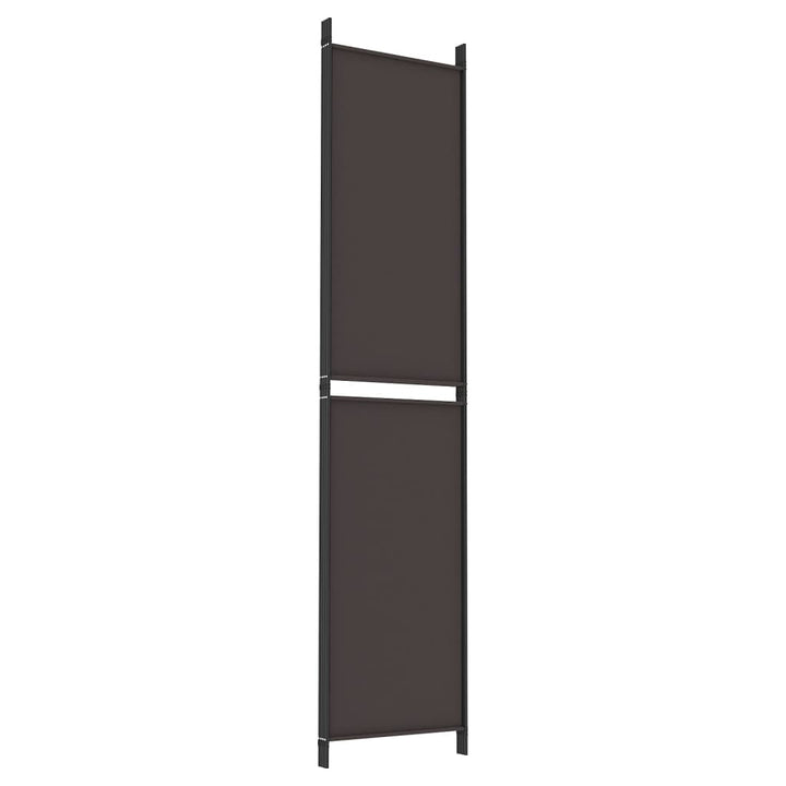 4-panels rumdeler 200x220 cm stof brun