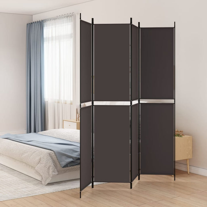 4-panels rumdeler 200x220 cm stof brun