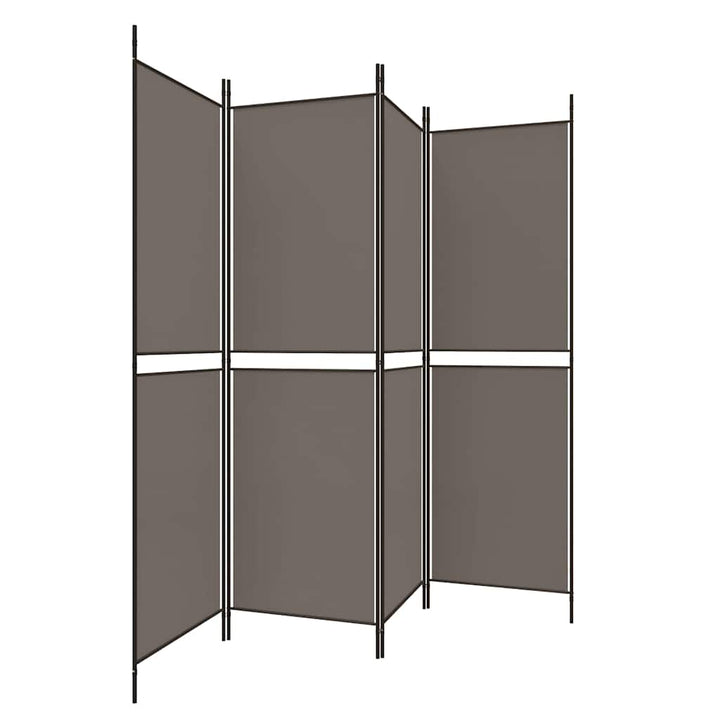 4-panels rumdeler 200x220 cm stof antracitgrå