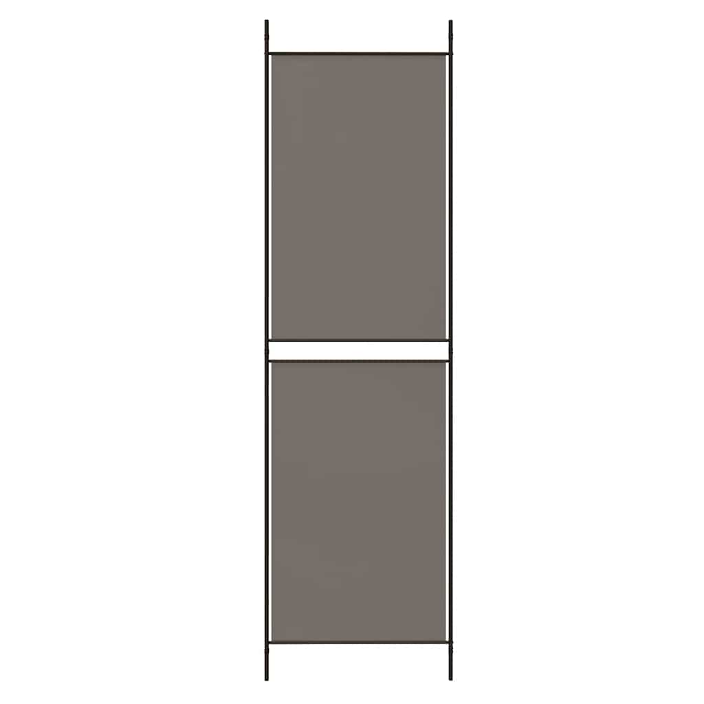 4-panels rumdeler 200x220 cm stof antracitgrå