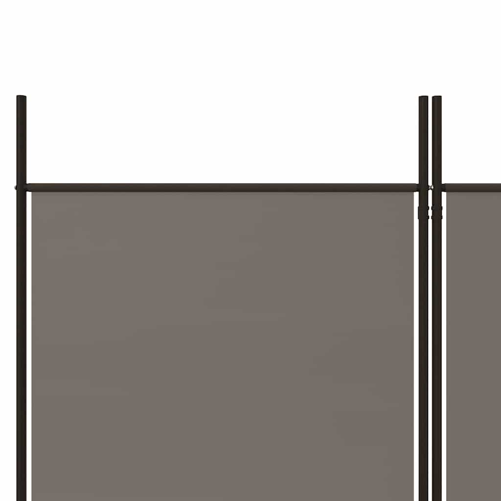 4-panels rumdeler 200x220 cm stof antracitgrå