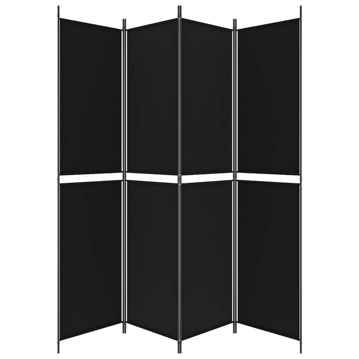 4-panels rumdeler 200x220 cm stof sort