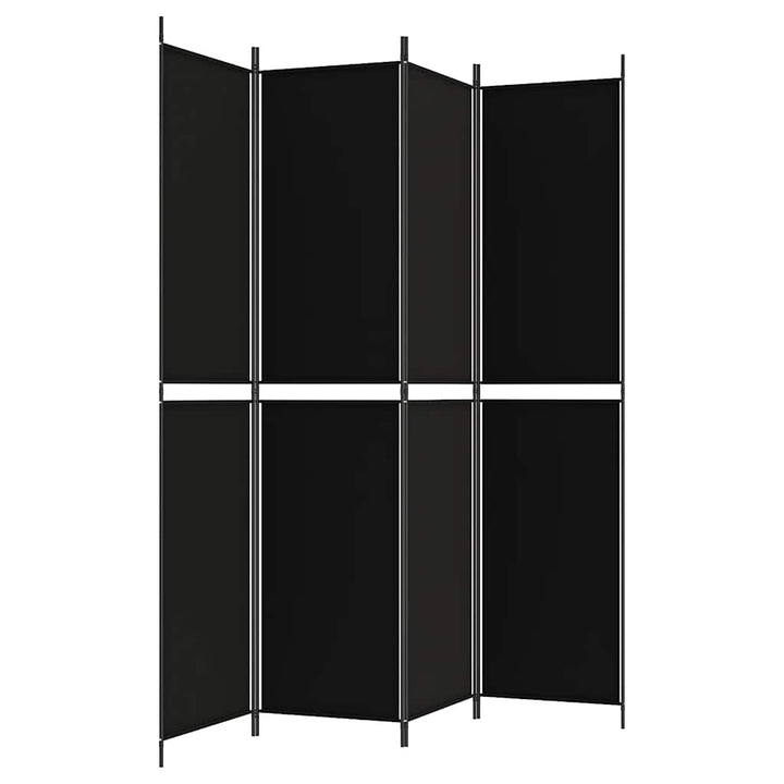 4-panels rumdeler 200x220 cm stof sort