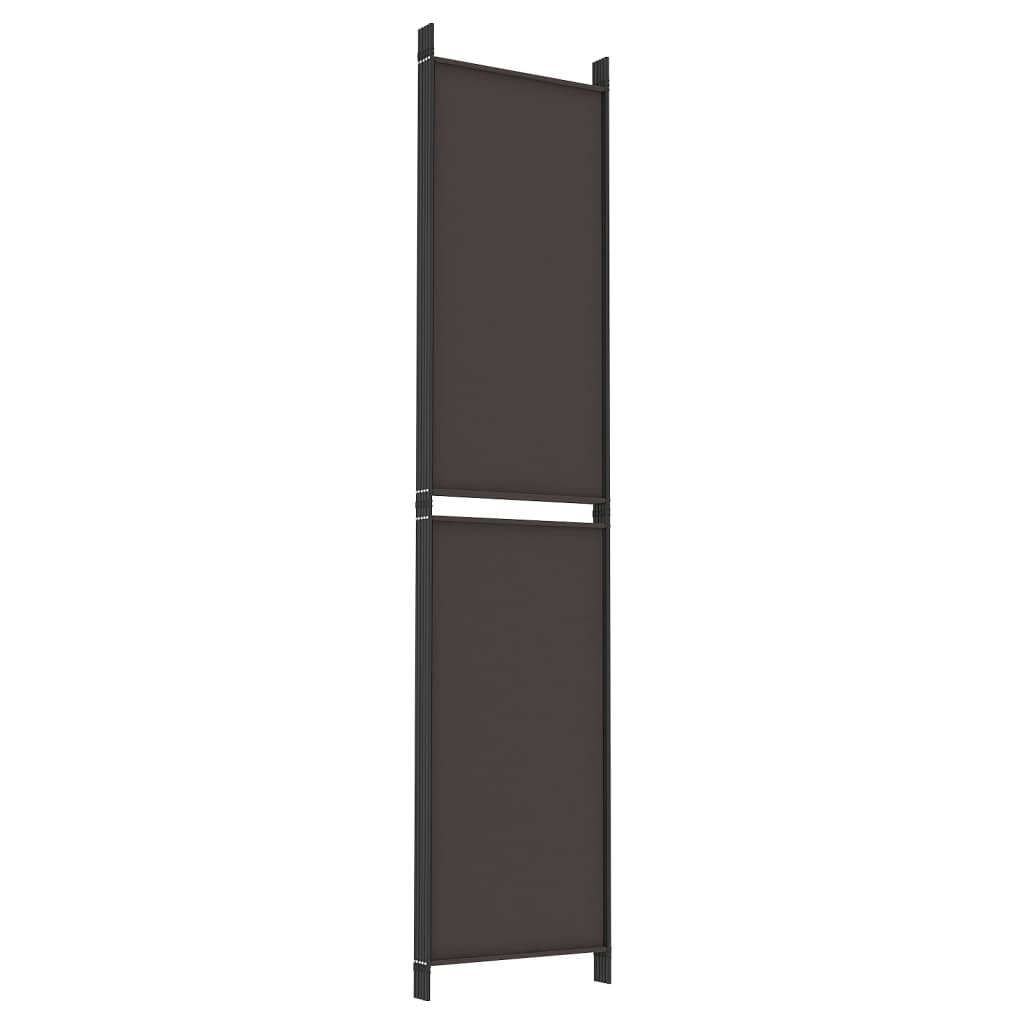 5-panels rumdeler 250x220 cm stof brun