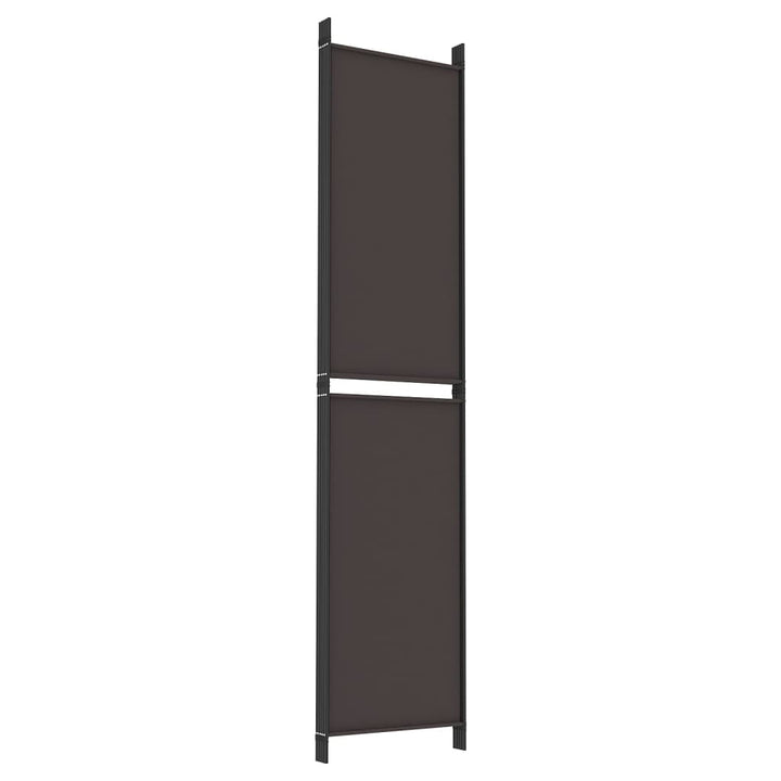 5-panels rumdeler 250x220 cm stof brun