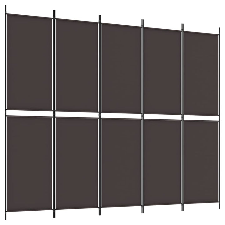 6-panels rumdeler 300x220cm stof brun