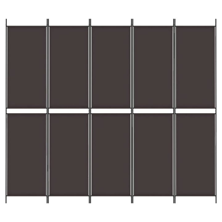 6-panels rumdeler 300x220cm stof brun