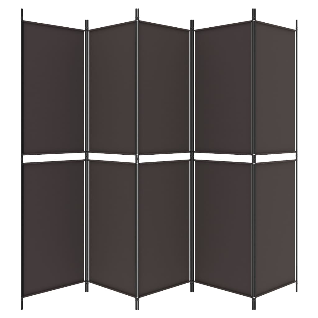 6-panels rumdeler 300x220cm stof brun