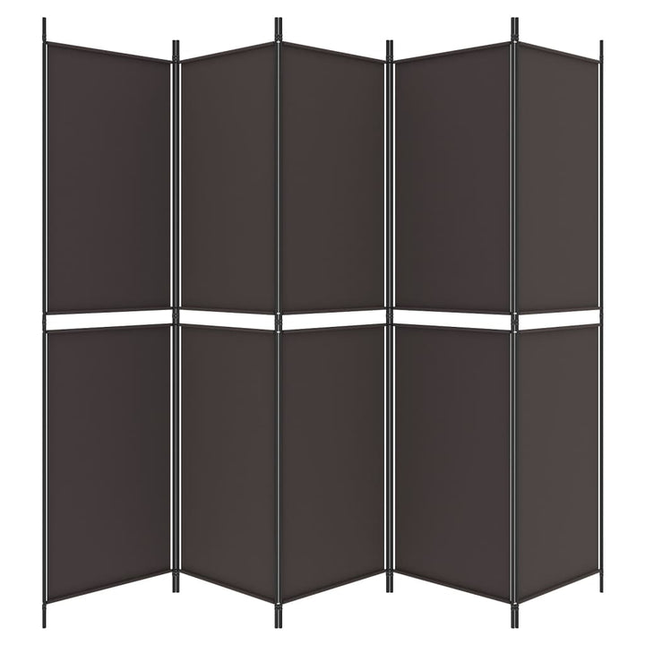 6-panels rumdeler 300x220cm stof brun