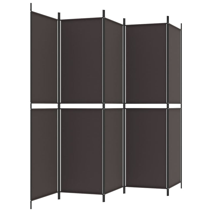 6-panels rumdeler 300x220cm stof brun
