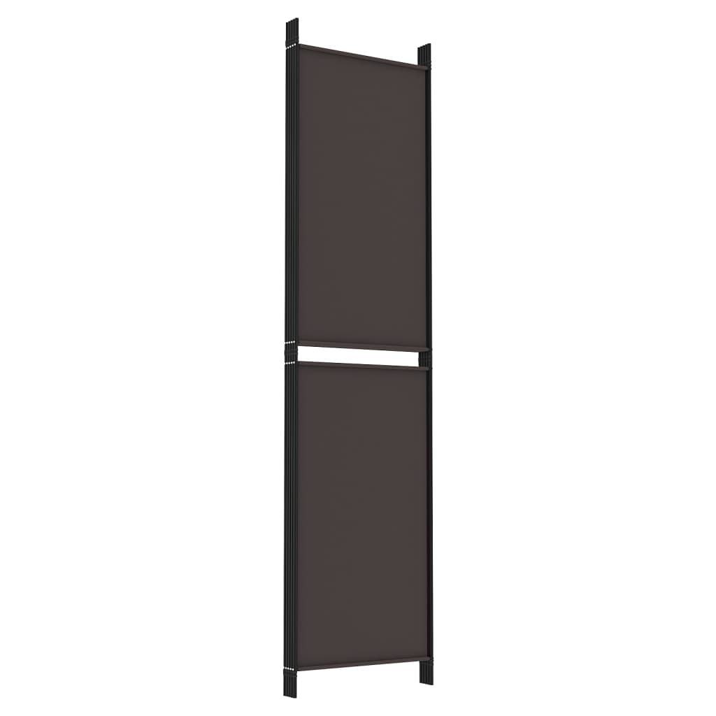 6-panels rumdeler 300x220cm stof brun