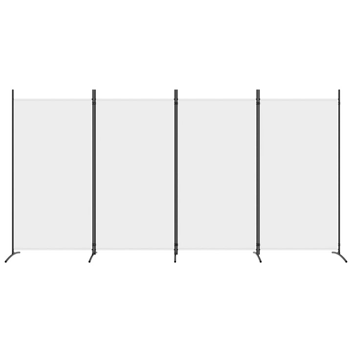 4-panels rumdeler 346x180 cm stof hvid