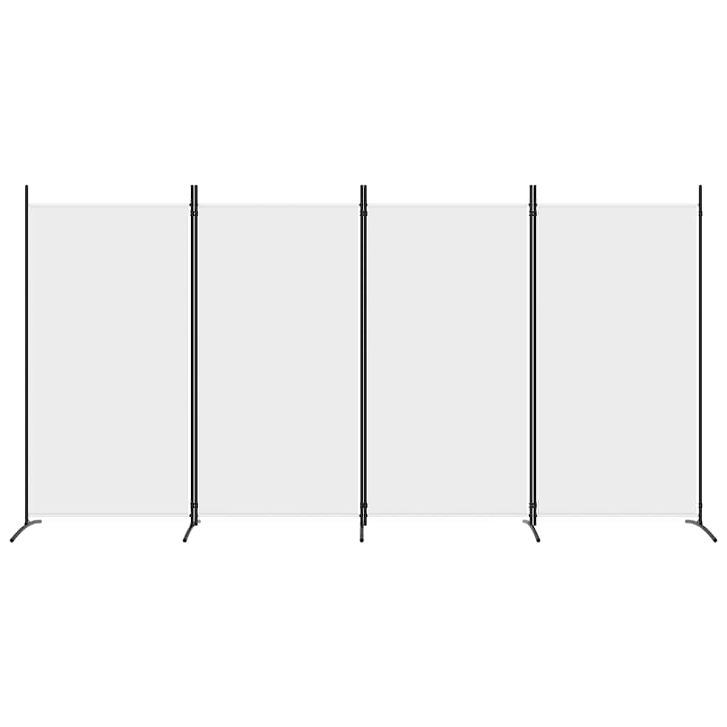 4-panels rumdeler 346x180 cm stof hvid