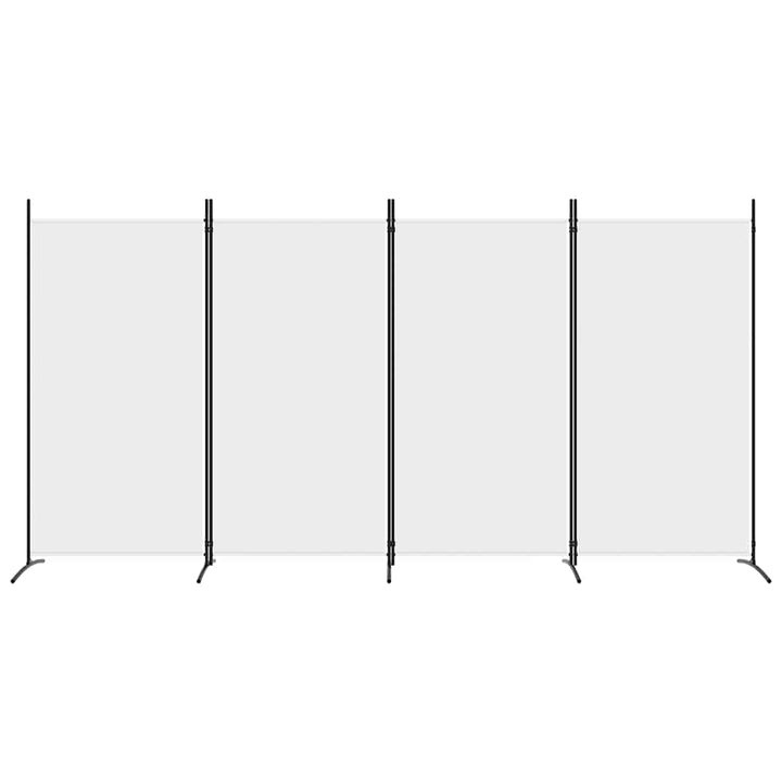 4-panels rumdeler 346x180 cm stof hvid