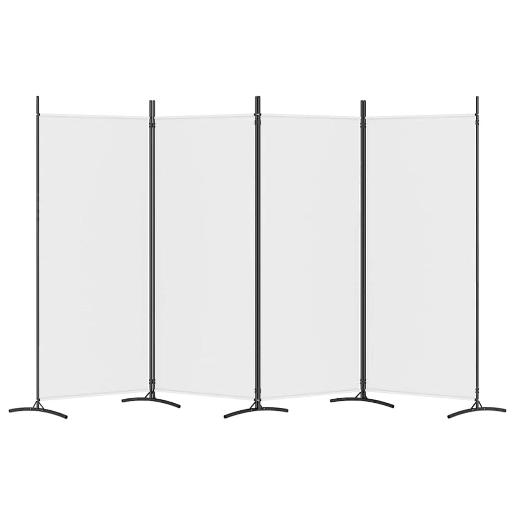 4-panels rumdeler 346x180 cm stof hvid