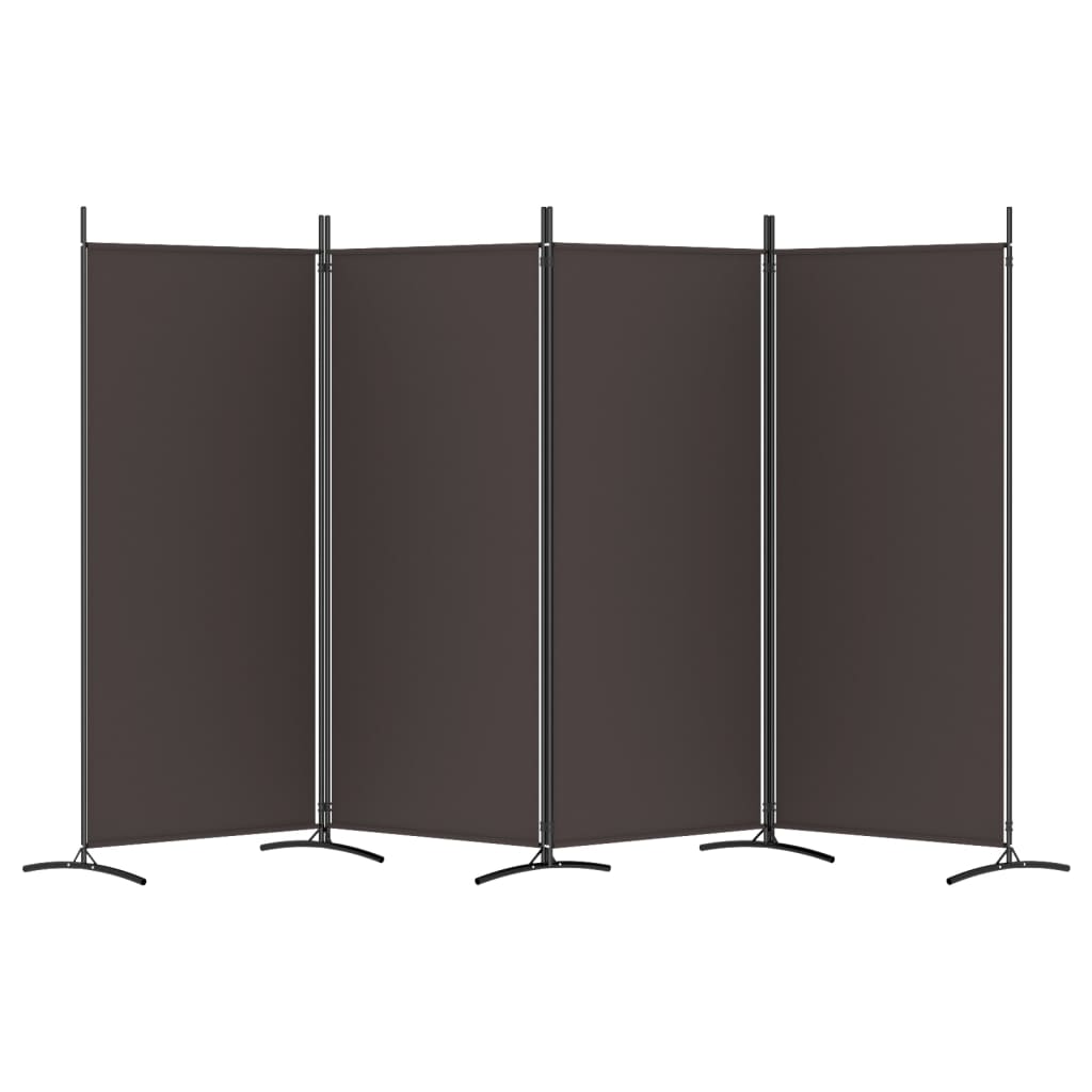 4-panels rumdeler 346x180 cm stof brun