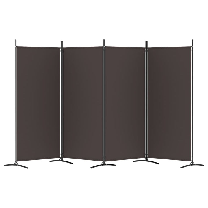 4-panels rumdeler 346x180 cm stof brun