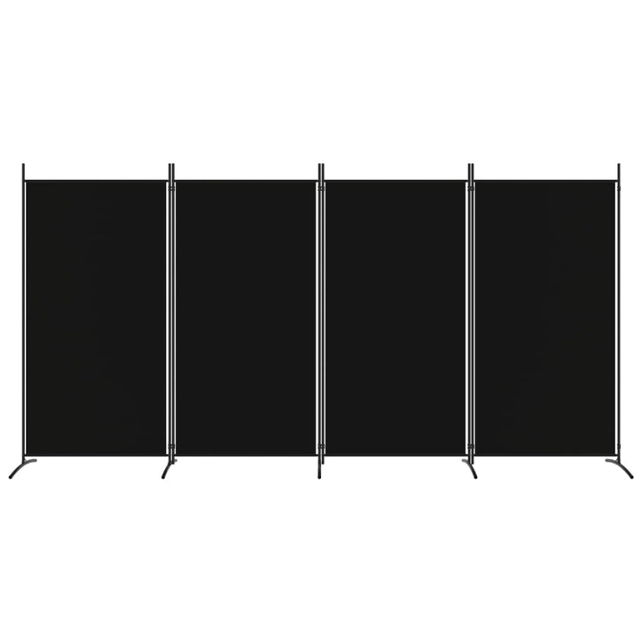 4-panels rumdeler 346x180 cm stof sort