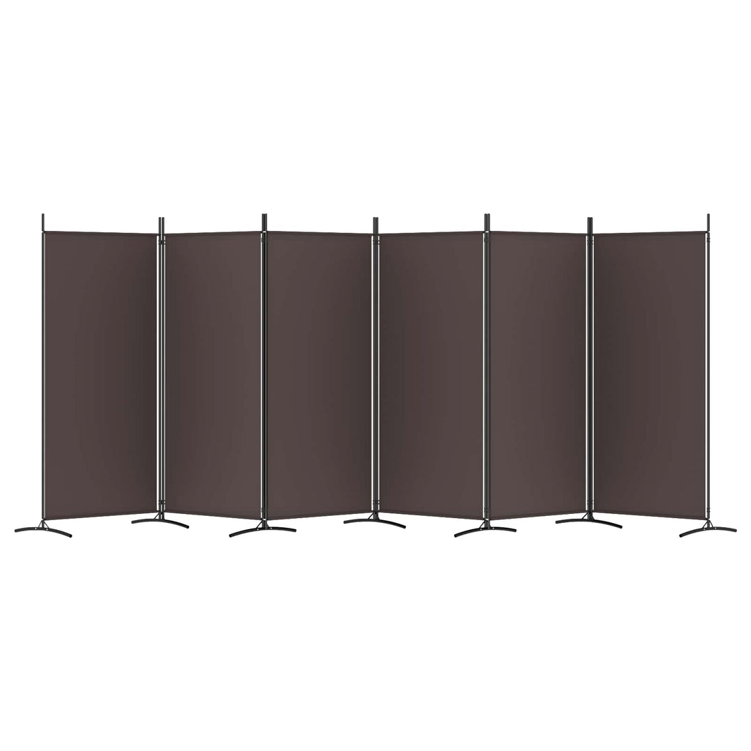 6-panels rumdeler 520x180 cm stof brun