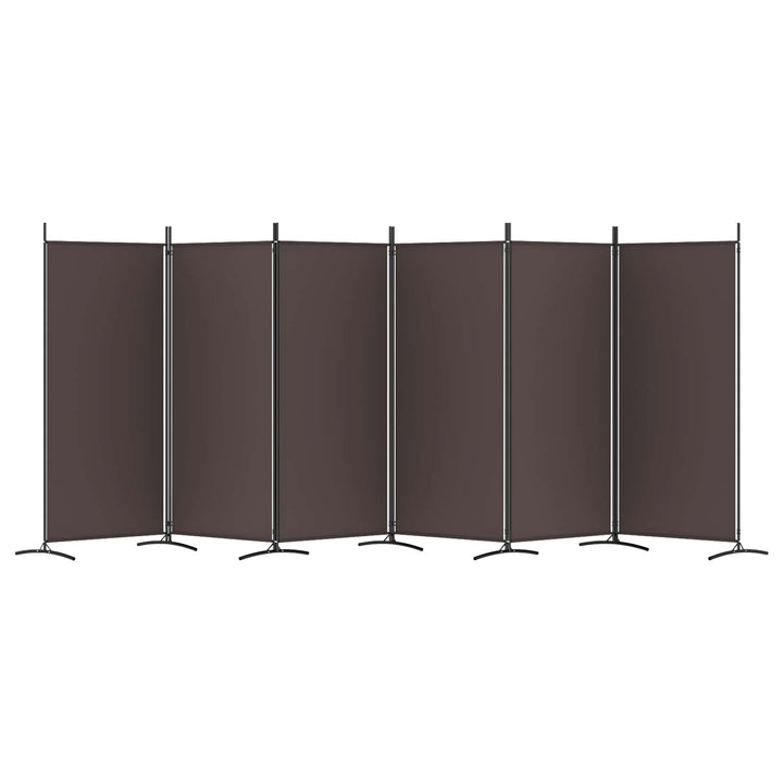 6-panels rumdeler 520x180 cm stof brun